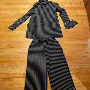 Zara Striped Set in Navy + Yellow